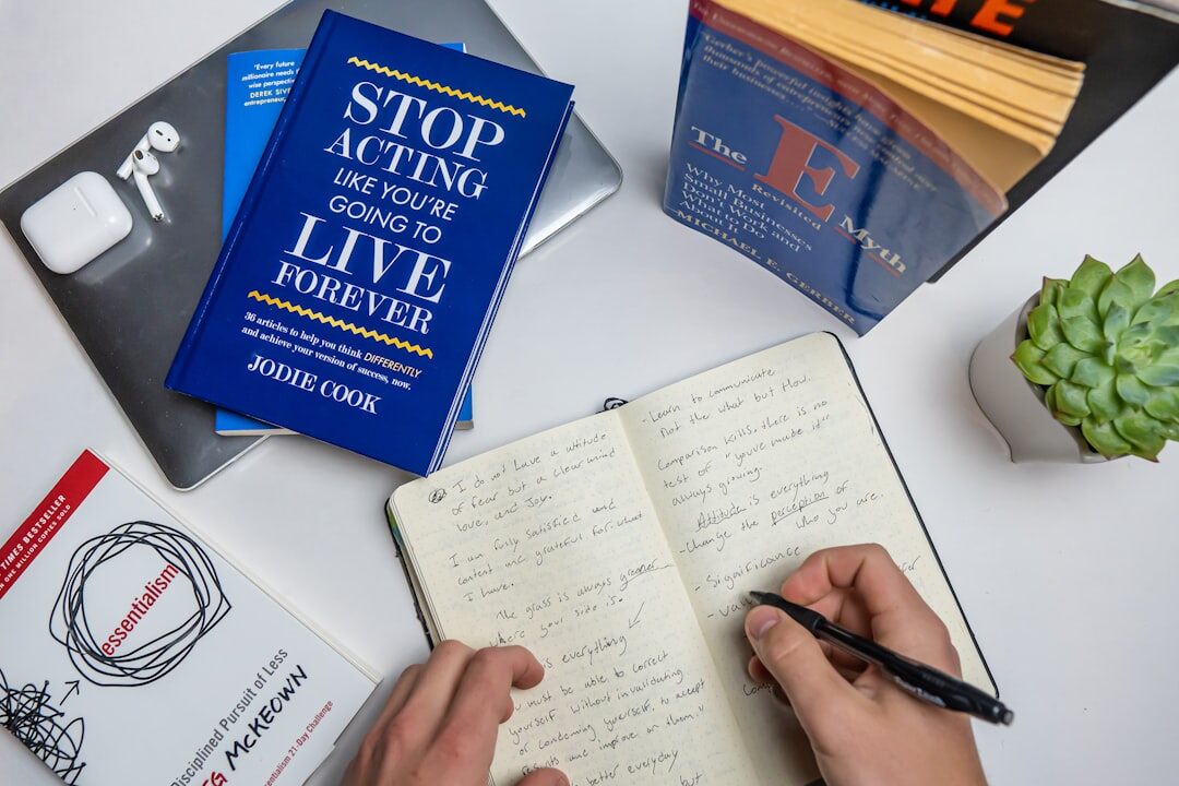 author editing manuscript