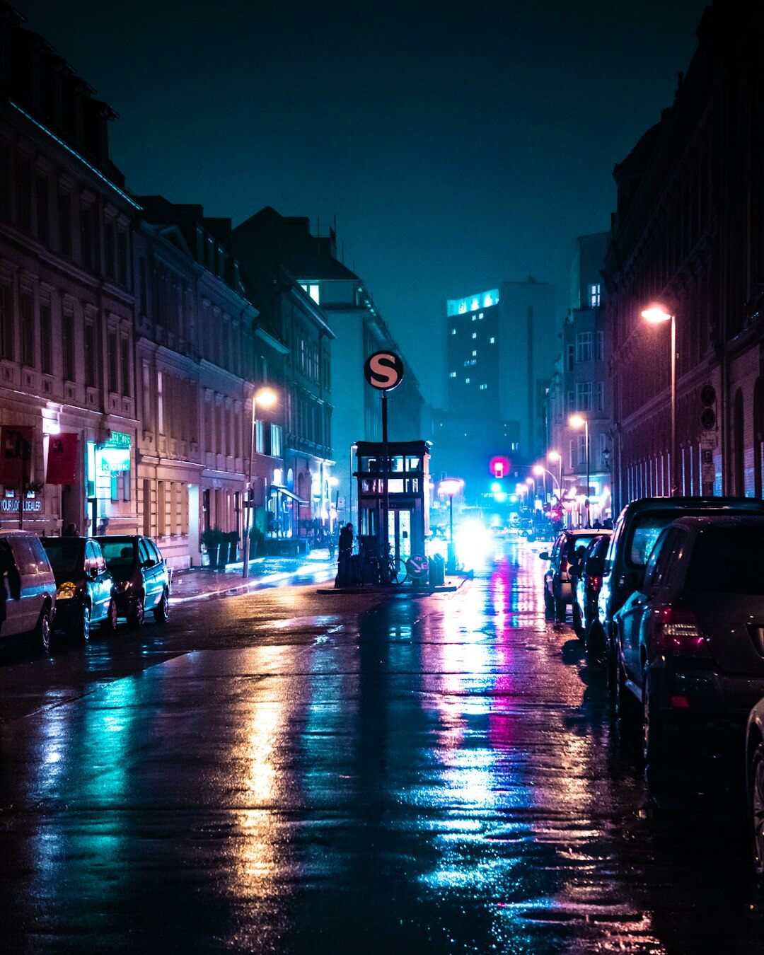 dark rainy street